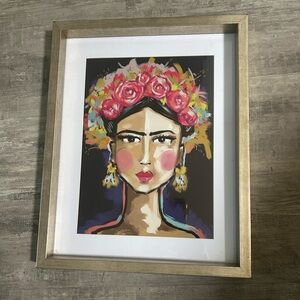 Frida KahloFramed Floral Portrait Art Print